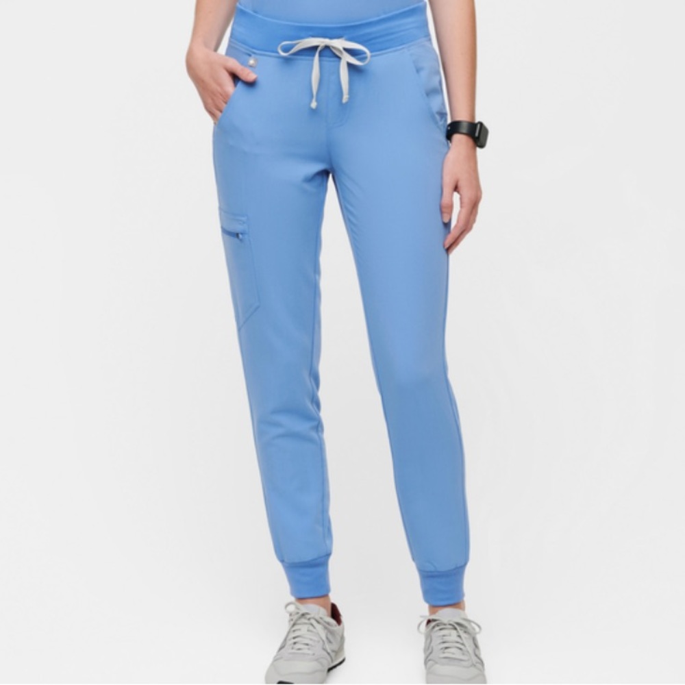 COPY - FIGS Zamora™ Jogger Scrub Pants - Ceil Blue Small Tall